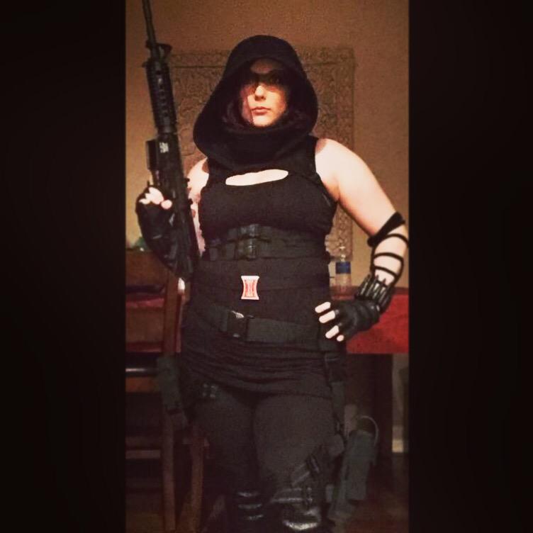 seekasnitch's tweet photo. The #PostApocalypticWidow I wore for #MadMaxFuryRoad. π
#Nerdious, out.
@Marvel #BlackWidow #Cosplay #Avengers http://t.co/grrXyKvLEi