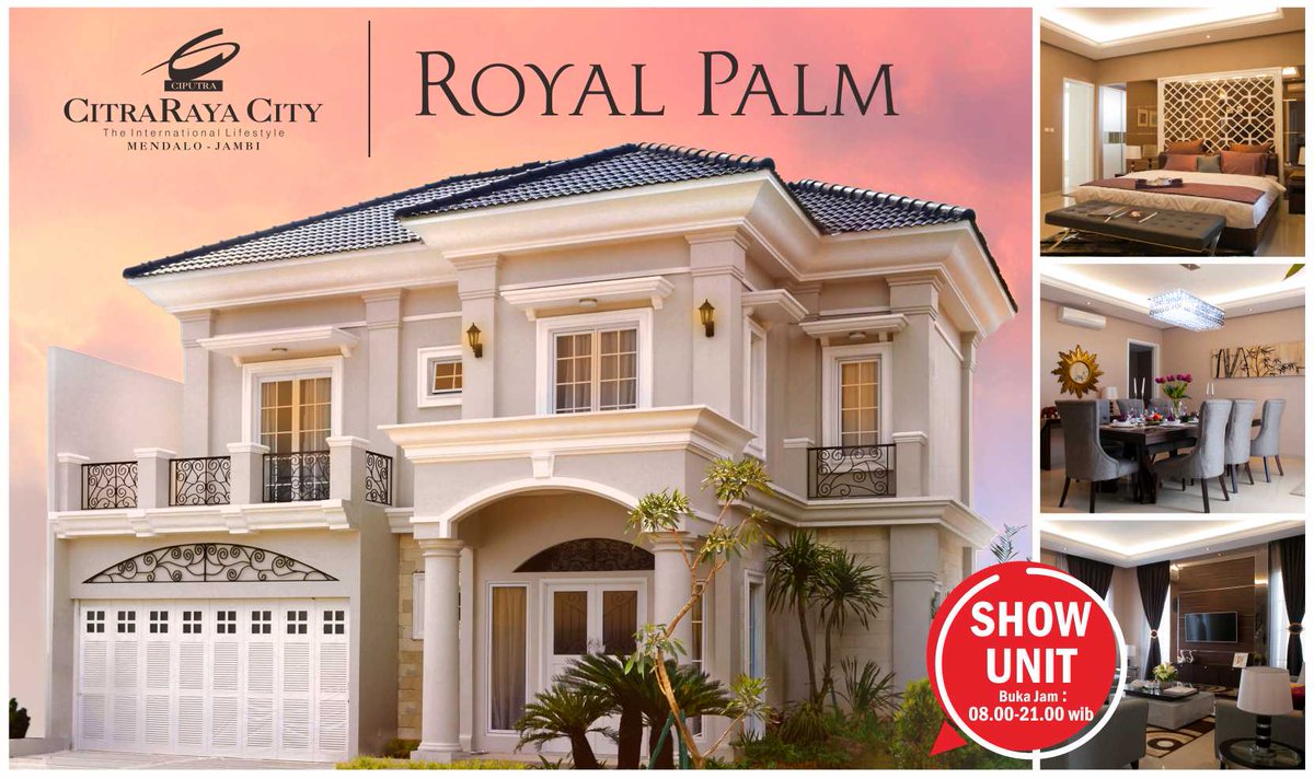 CitraRayaCity's tweet image. Tweeps, udah lihat rumah contoh Royal Palm ?? yuk, kunjungi rumah contoh Royal Palm dibuka dari jam 08.00 - 21.00