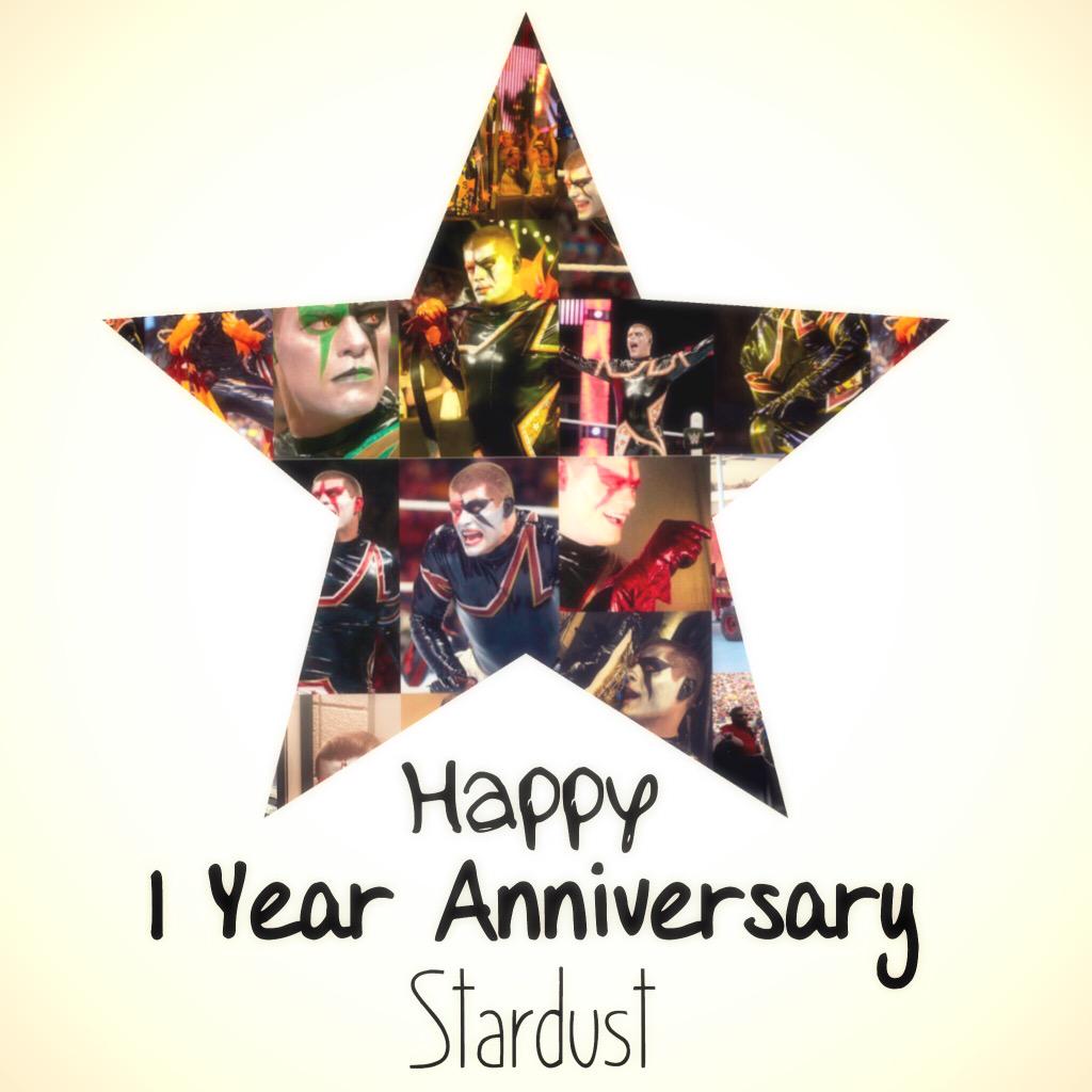 AreeMCFC's tweet photo. @StardustWWE
HAPPY ONE YEAR ANNIVERSARY STARDUST!!!! You're the best!! #SDYearOne ✨ http://t.co/VGftpvfS0t