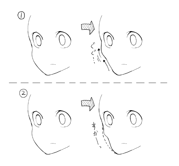 ①年を取るとここが上に移動してくから頬骨だよ派 ②年を取るとここがこけて頬骨が露出するからほっぺだよ派 