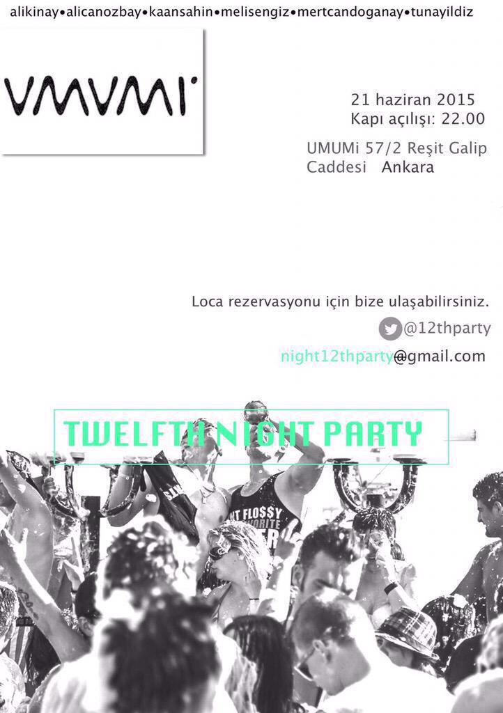 Ankara'daki kardeslerimden LYS bitimi harika ötesi bir parti. 😄 Haberiniz olsun. Katılabilirsiniz. 😘👍 -> <a href="/12thparty/">twelfth night party</a>