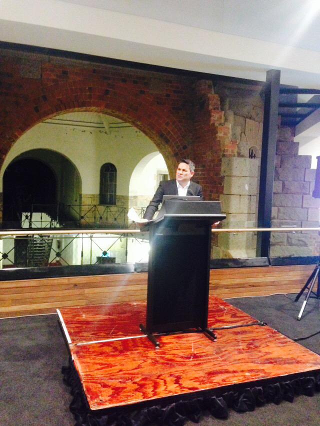 GoldenPlateAwds's tweet photo. @Greater_Bendigo Stan Liacos welcomes the hospitality industry to our #Bendigo launch @Ulumbarra http://t.co/TnOfKFOeE3