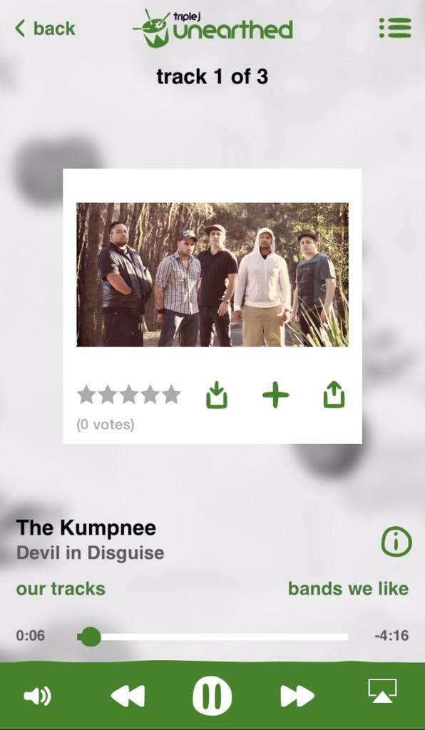 thekumpnee's tweet photo. Devil in Disguise is now up on Triple J Unearthed. Check it out on the app or follow the link
https://t.co/EWXvsup7bS http://t.co/mkiCJfWefh