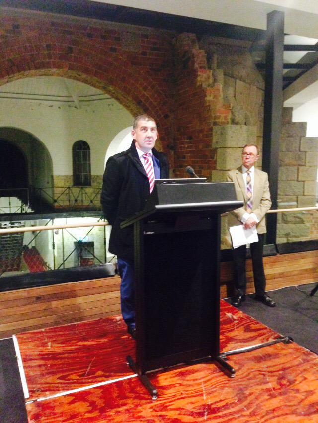 GoldenPlateAwds's tweet photo. Scott Hosking from @WINNews_Ben talks about our new partnership at tonight's launch @Ulumbarra http://t.co/BZb8lM3Iyf