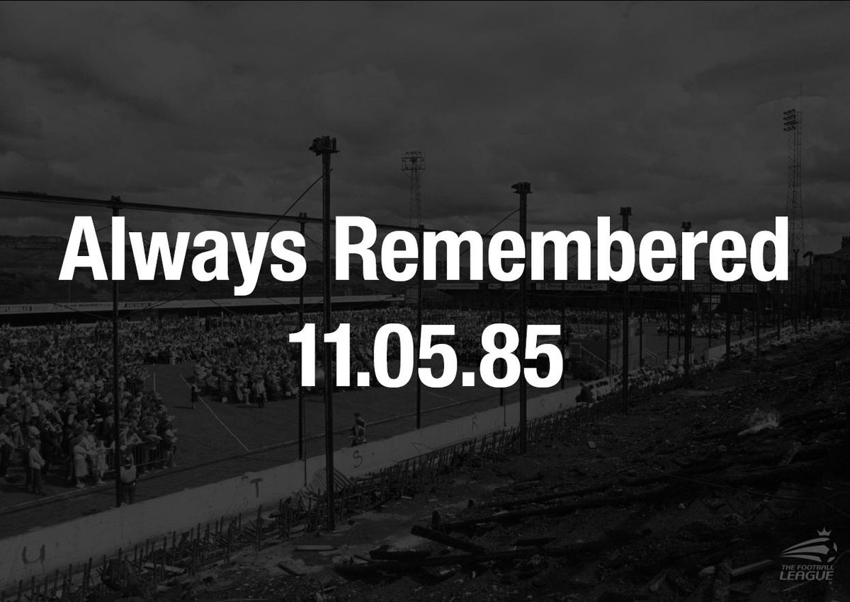 Our thoughts are with those affected by events at Valley Parade 30 yrs ago today. Always Remembered #BradfordFire30th