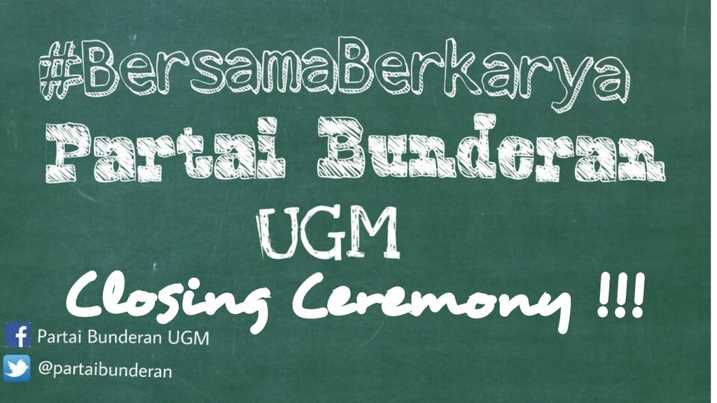 Closing Ceremony, pelepasan balon, dan pembagian buka gratis sore ini jam 16.00 di Bunderan UGM, don't miss it :D