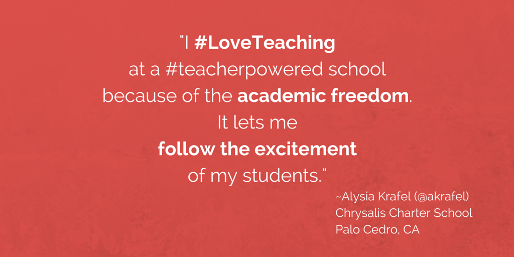 Why <a href="/akrafel/">Sanhidah El-akraf</a> loves teaching at a #TeacherPowered school: