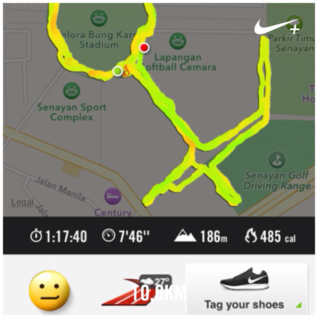 I just ran 10,0 km @ a 7'46''/km pace with Nike+. go.nike.com/032879vk #nikeplus