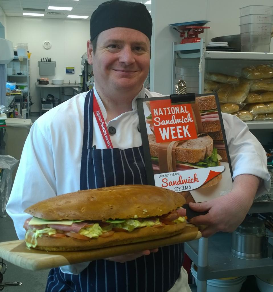 kaimitton's tweet photo. Kicking off national sandwich week the new York giant@BaxterStorey #welovethisbusiness #defeatthemeat #lovethesub http://t.co/mmJeLQHIAR