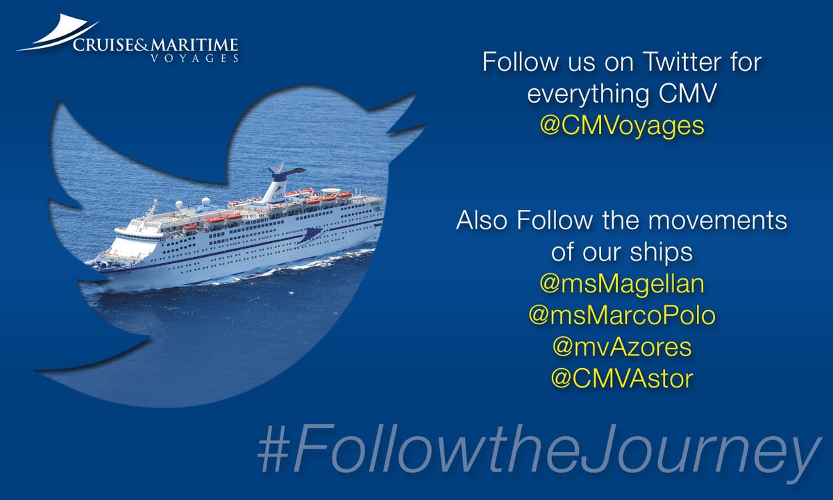 Did you know? All of our ships are on twitter? #FollowtheJourney