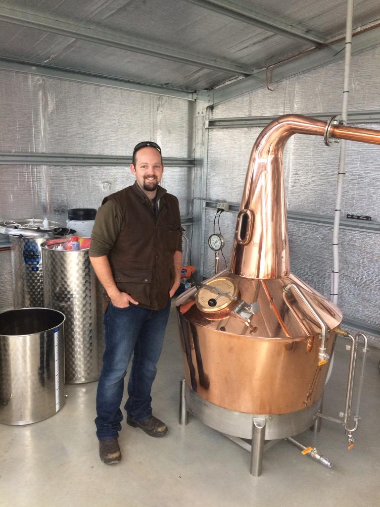 VIP visitor today. Great time with Redlands Estate Head Distiller, Dean Jackson meets "Pandora" <a href="/Redlandsestate/">Redlands Estate</a>