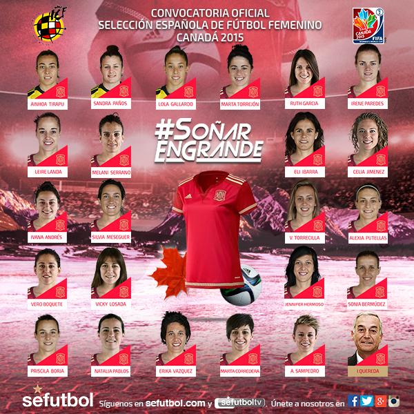 OFICIAL | ¡Estas son las 23 elegidas para hacernos #SoñarEnGrande en #Canada2015! EN VIVO: SeFutbol.com 📺