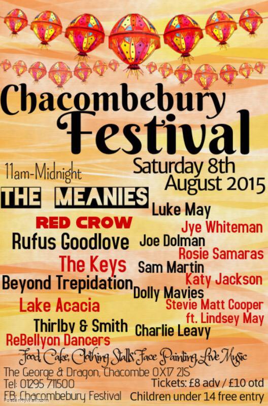 Chacombebury's tweet photo. @SamarasRosie @katysthename @PatrickJPC @RedCrowTheBand @JoeDolman96 @Sam_MartinMusic @steviemattmusic ☀️🎉🎵🍻 http://t.co/1uL3jMl2va