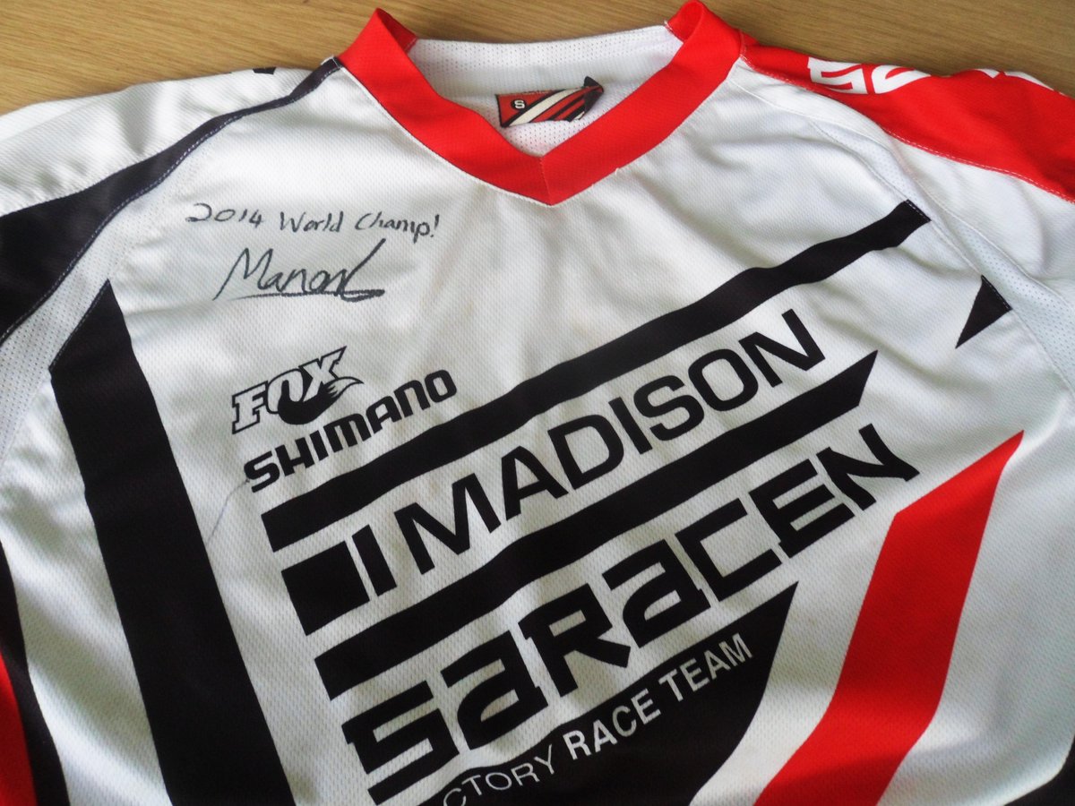 EuroCommercials's tweet photo. Fancy winning this signed shirt from the #MTB #WorldChamp @ManonCarpenter? Simply #RT to win. Winner revealed Friday! http://t.co/pZqirpedjF