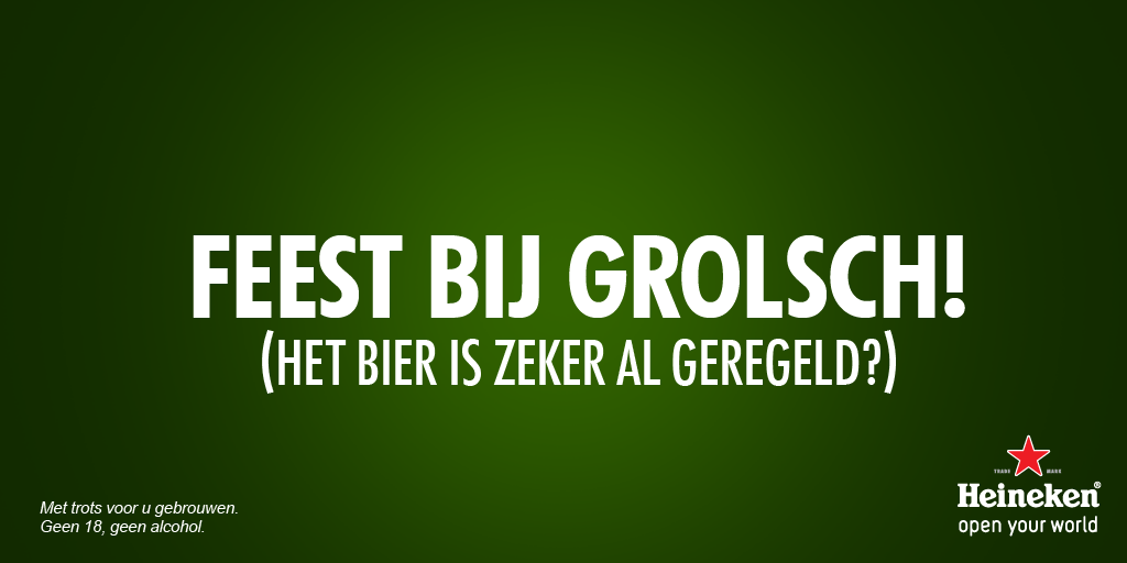 Wij feliciteren <a href="/Grolsch/">Grolsch</a> met het 400-jarig bestaan! #400jaarkarakter