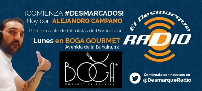 DMQLive's tweet photo. Arranca #Desmarcados con @alecampa2 (agente de futbolistas de @PromoesportAnd) en @BogaSevilla http://t.co/DlpkzIMy7s http://t.co/6MR4iULxLE