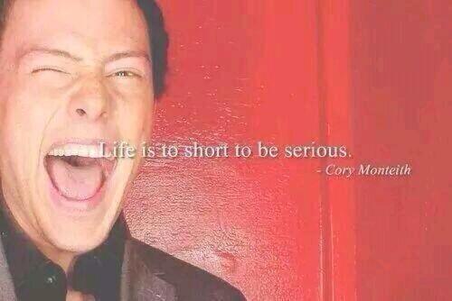 CaptSwanHook's tweet photo. “Life's too short to be serious.” 😘❤️ #33YearsOfCoryMonteith http://t.co/vZnMiiCdJD