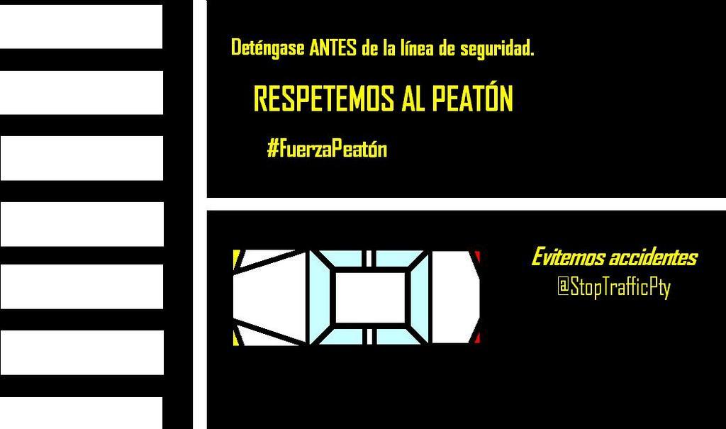 stoptrafficpty's tweet photo. La vía es de todos #RespetoAlPeatón No frenes sobre la línea de seguridad @sipeaton @Traficologo @ElPeatonPTY http://t.co/X4ziHY4sPc