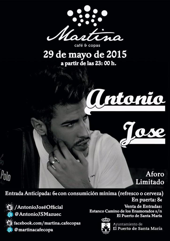 AntonioJSMazuec's tweet photo. Os espero en La Martina el 29 de mayo a partir de las 23:00hrs. 😊😊😊 http://t.co/VX6SVAfAJH