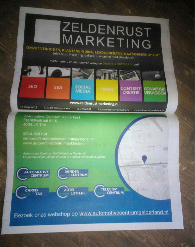 ZeldenrustM's tweet photo. Za viel de #Automotive Courant voor het eerst op de mat in de #Betuwe. Heb jij ons op de achterflap gespot? #Tiel http://t.co/nPKPr6J3BA