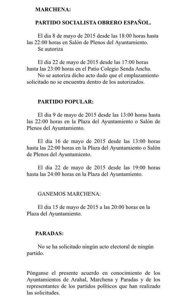 MarchenaPopular's tweet photo. Nos ceñimos a la legalidad para organizar nuestros actos, mal que pese a algunos. Otros no podrán decir lo mismo. http://t.co/UJXNOkgkjl