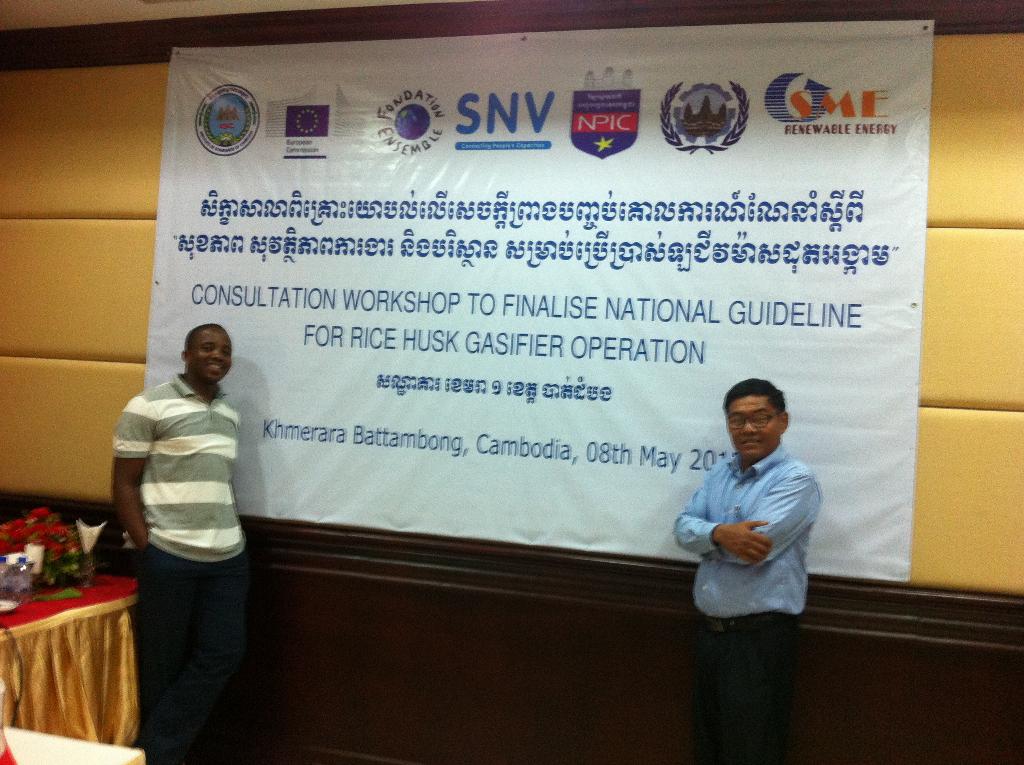 le_william's tweet photo. #WtE #Rice #Husk #Gasification  in #Cambodia. workshop to finalise the guideline of the standards. @SNV_RE @SNVJPP http://t.co/1VMeS36HZ1