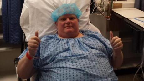 CBCCanada's tweet photo. Ex-Toronto mayor Rob Ford, now a councillor, to have cancer surgery today  http://t.co/CUUMn7UM4v http://t.co/v2sXtvJ4WB