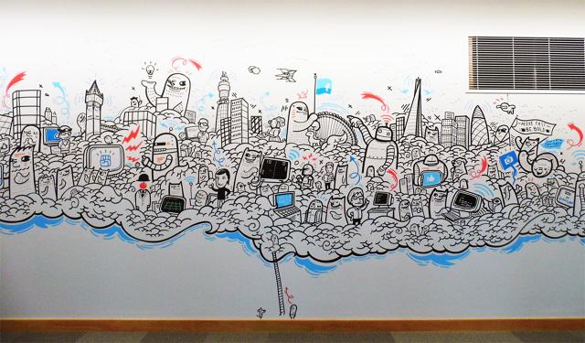 getaloadageo's tweet image. This time last year I was working on #mural #artwork for Facebook's #London HQ getaloadageo.co.uk/Facebook-London #illustration