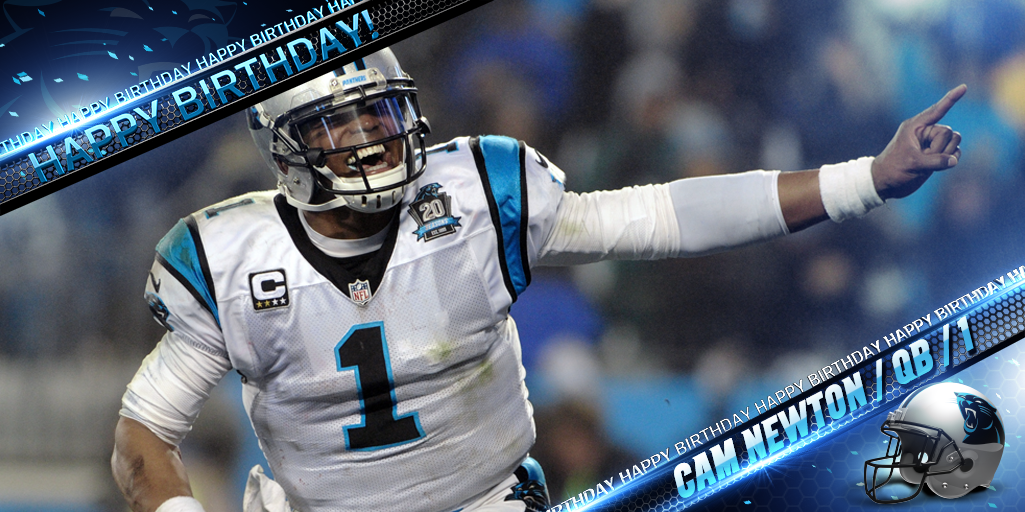 Panthers's tweet photo. RT to wish #Panthers QB @CameronNewton a Happy Birthday! http://t.co/dd5mndKqxh