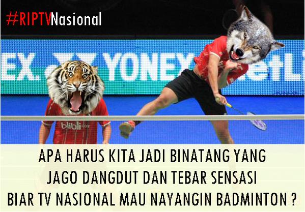 tripleK31's tweet photo. RT kalau kamu ingin menyaksikan perjuangan mereka :)
#RIPTVNasional #SudirmanCup 
cc : @bulutangkisRI http://t.co/Gtltf2nxS0