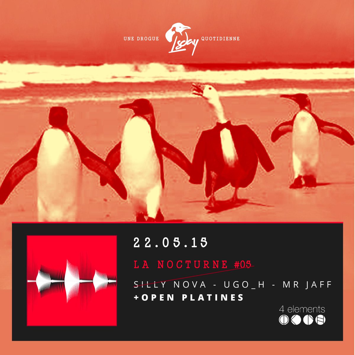 lsday_'s tweet photo. La Nocturne #5, Vend 22 Mai aux @bar4Elements + Open Platines Familiale #deepHouse #TechHouse https://t.co/fqCpjJcwUx http://t.co/3BoOJ84K3i
