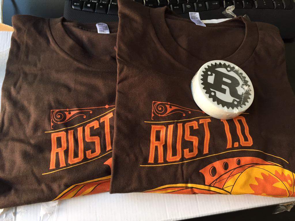 The community has celebrated Rust's first stable release worldwide at 'Rust release parties'