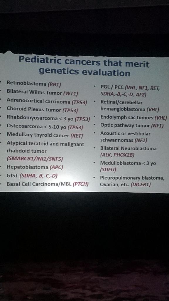 NCHforDocs's tweet image. Dr. Schiffman believes these #pediatriccancer types deserve consideration of genetic #predisposition
