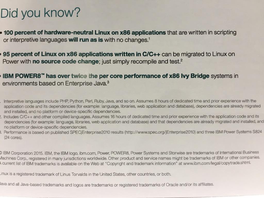 rgsingh's tweet image. @rgsingh: #LinuxonPower performance #POWER8 #ibmedge2015