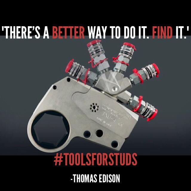 TorcUPInc's tweet photo. #MondayMotivation "There's a better way to do it. Find it."
-Thomas Edison. TX-UNI #ToolsForStuds #MadeInUSA http://t.co/cWfV5A2Qru
