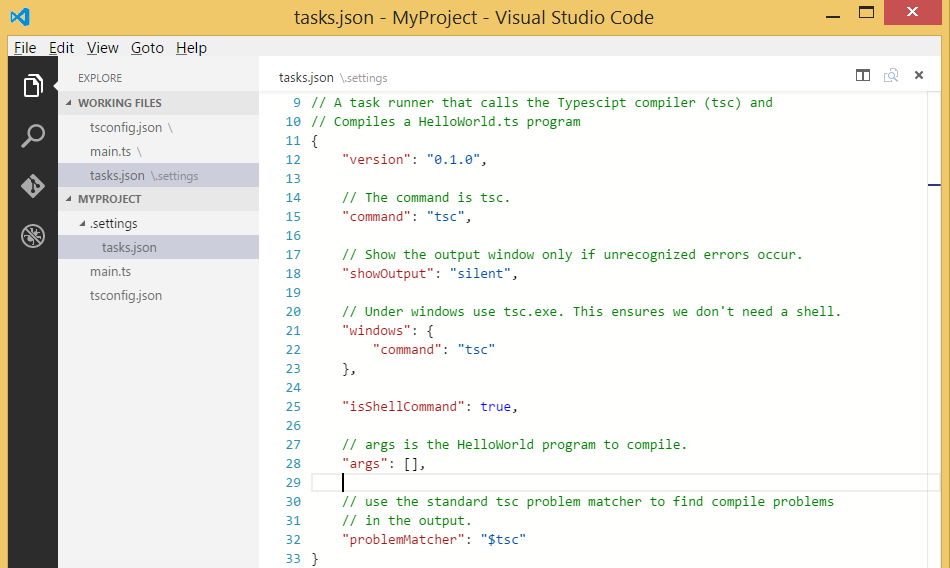 Use typescript