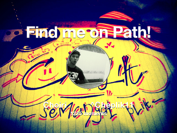 cheplax's tweet photo. I've shared 1,225 memories with my friends on #Path - see them now at http://t.co/i1tg6LQkXK! #thepersonalnetwork http://t.co/Av8GMTc8Ef