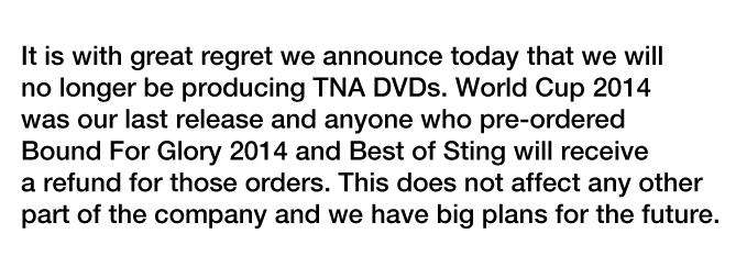 ClearVisionLtd's tweet photo. Almost every TNA DVD now just £6.99 - while stocks last - when they are gone that's it! http://t.co/6ATRuiDODa http://t.co/xIYuIPE04P