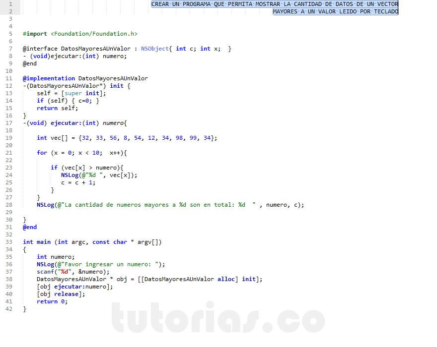 tutorias's tweet photo. POO + arrays + Objective C (datos mayores a un valor) #Tutorias #Programacion http://t.co/17aeBAGAed http://t.co/HRWIf4SV5R