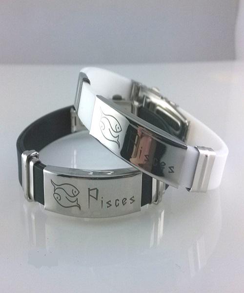 Thefabtrunk's tweet photo. Pisces unisex Silicone and Steel Wristband. Order via: http://t.co/rX3wiAnt3W #TheFabTrunk #FoundOnKonga http://t.co/9bDil80n8p