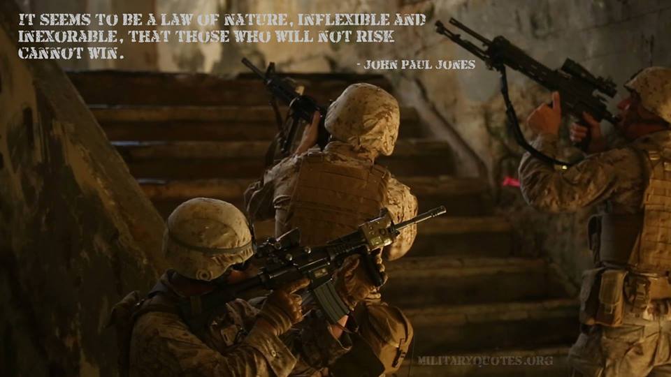 MILITARYzQuotes's tweet photo. It seems to be a law of nature, inflexible and inexorable, that those who will not risk, cannot win. -John Paul Jones http://t.co/mgt2VLTI7D