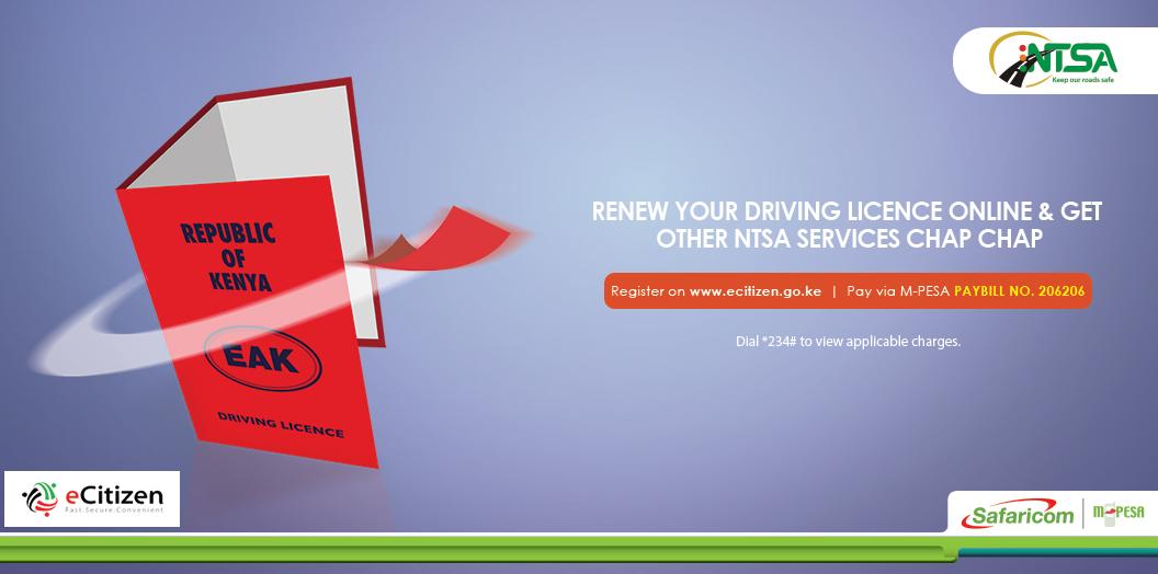 SafaricomPLC's tweet photo. Get NTSA services via http://t.co/9GtHJfnAWE &amp; pay with M-PESA PayBill No 206206. #LipaNaMPESA http://t.co/R3BFQOSioI http://t.co/qSyHUO9mk3