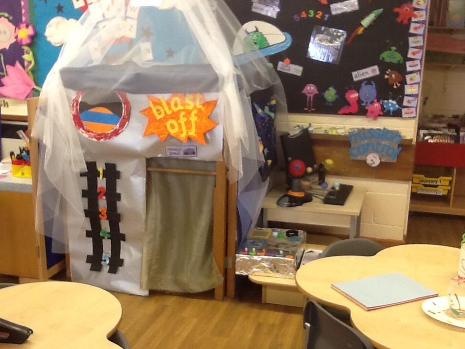 WepreCP's tweet photo. What a blast the reception children have been having in our role play area #outerspacefun http://t.co/9D2XWzAYz0