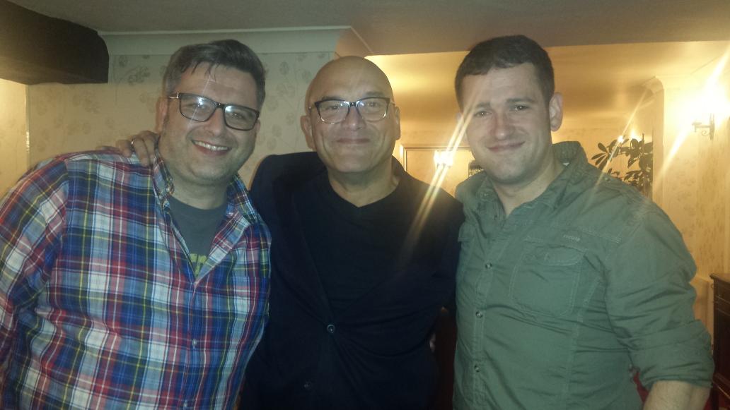 johno_77's tweet photo. Was great to meet you before my wedding @GreggAWallace thanks for the quick picture! Lol also a pic of my new wife! http://t.co/fSkdH50TgN