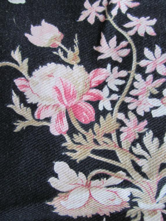 Beautiful rare antique 1800s French floral textiles #fruitandflowers #Frenchfabric etsy.com/uk/listing/233…