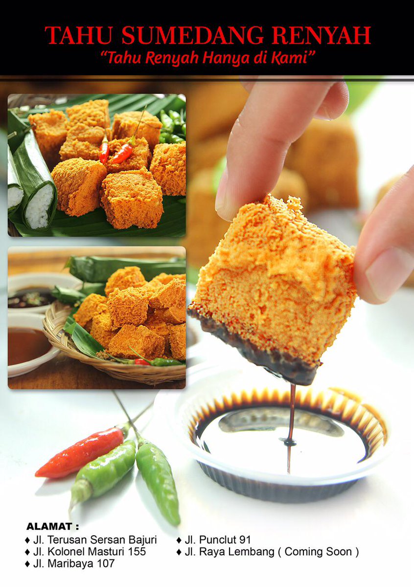 Kuliner_Bandung's tweet photo. Lokasi @TahuSmdRenyah ada dimana saja sih? Untuk info lebih lanjutnya Yuk Follow @TahuSmdRenyah, Ngeunah euy!  http://t.co/55salr97rL