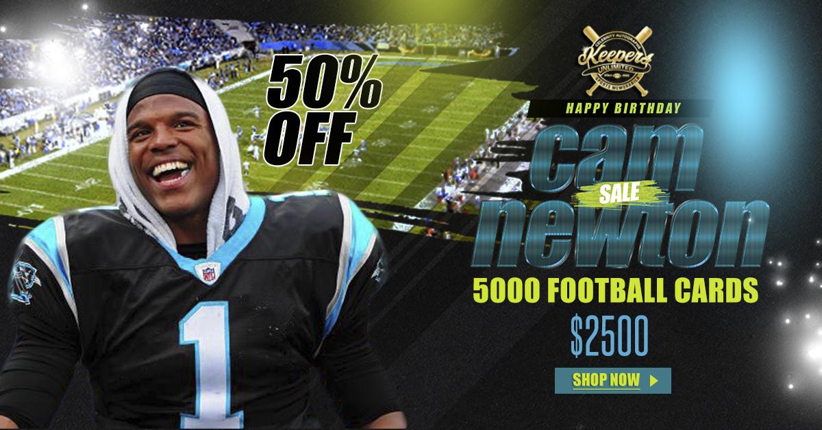 HAPPY BIRTHDAY TO CAM NEWTON! TAKE 50% OFF A 5000 FOOTBALL CARD LOT COLLECTION! 