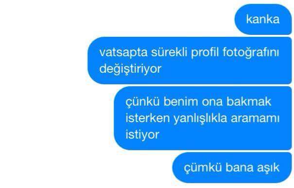 Çümkü bana aşık