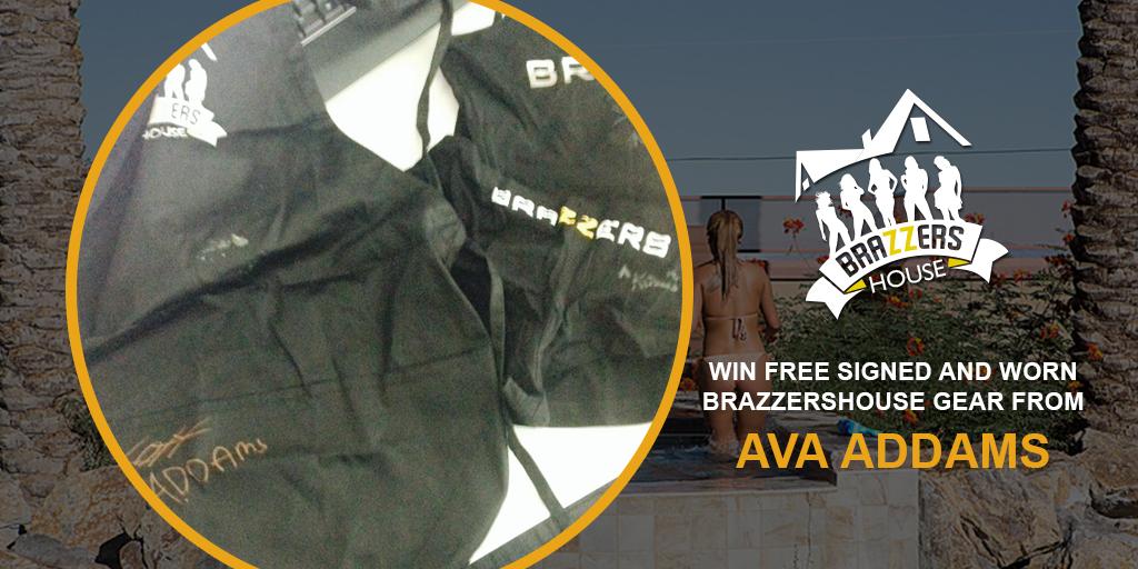 Brazzers's tweet photo. RT to win SIGNED and WORN #BrazzersHouse gear from @AvaAddams 

Includes:
- Apron
- Booty shorts
- Tank Top http://t.co/71jtw4j8Au