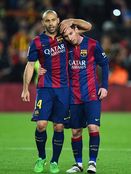 RacingPositiv0's tweet photo. "Messi es el mejor. Probablemente no lo pueda volver a ver, así que lo disfruto en todas sus facetas" , Mascherano. http://t.co/ctXQvMjqxw